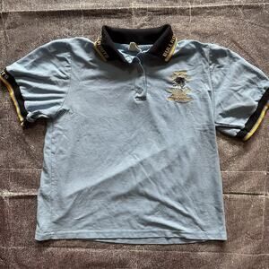 Men's Vintage Slick Grafton Big River Bullrouts Australia Rugby Polo Shirt Sz M